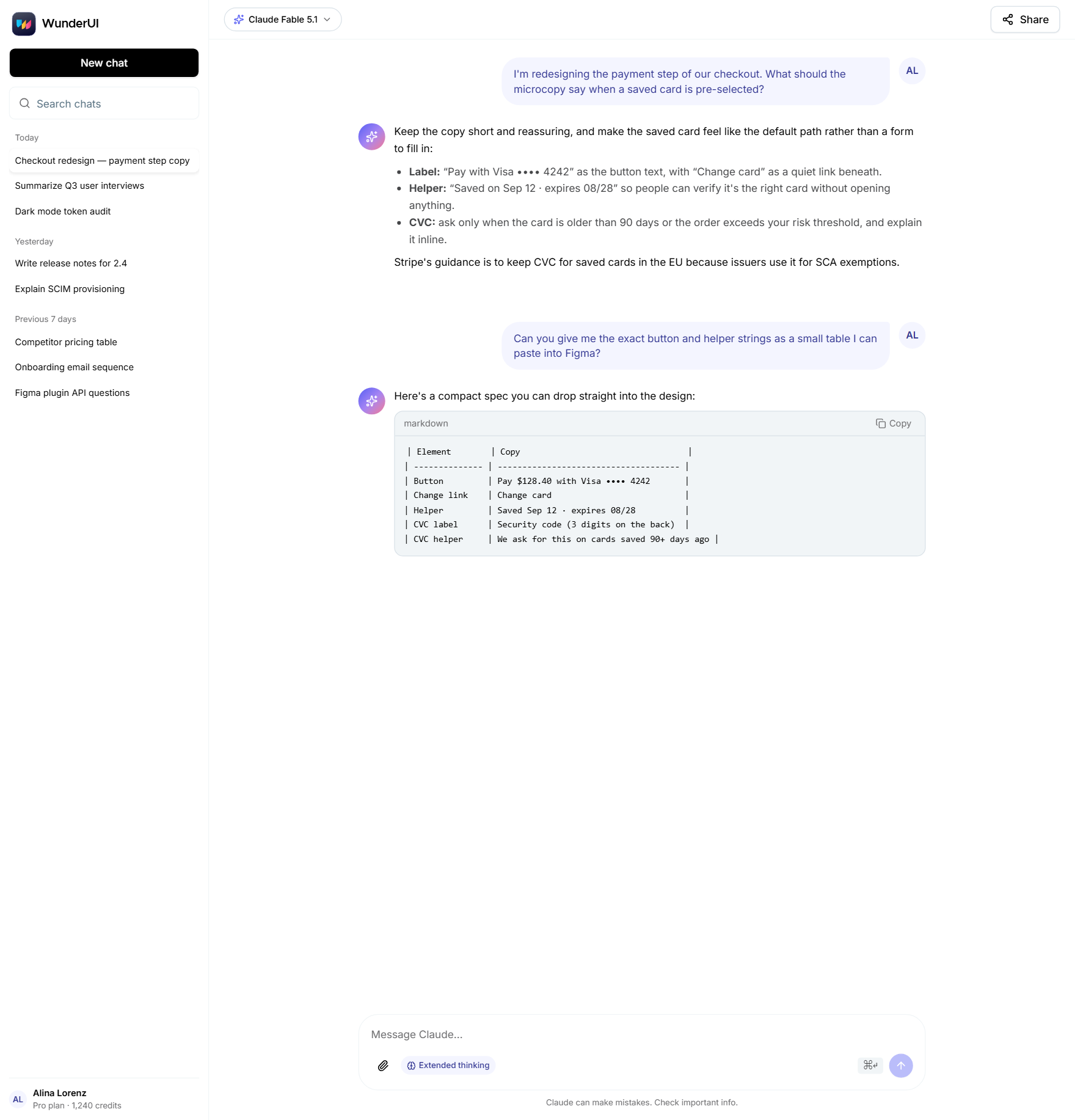 AI & Chat block screen